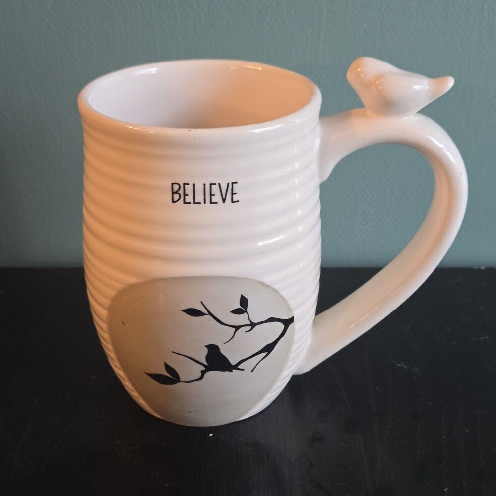 Young’s Inc White Believe Coffee Mug